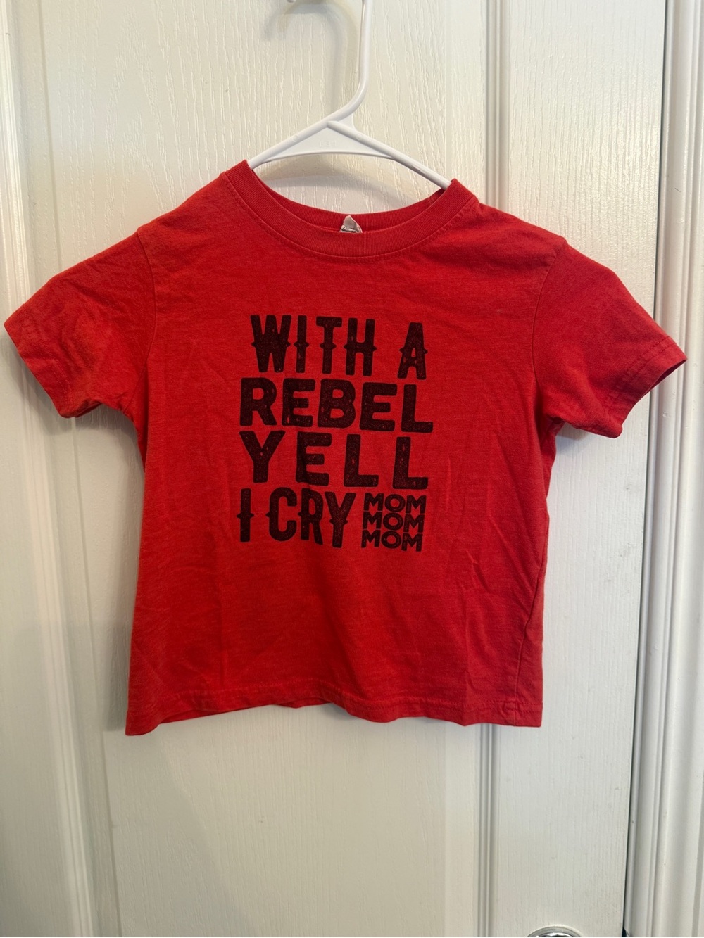Kids Red Graphic Tee - With a Rebel Yell